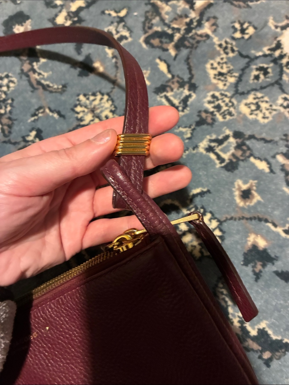 Marc Jacobs 2010s Leather Crossbody Saddle Bag in Burgundy - Picture 10 of 12